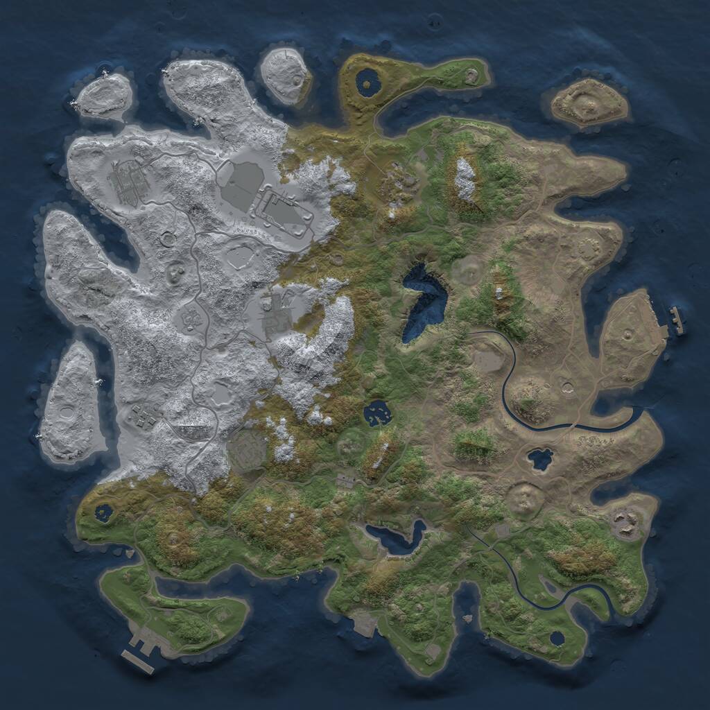 Rust Map: Procedural Map, Size: 4000, Seed: 20241205, 14 Monuments