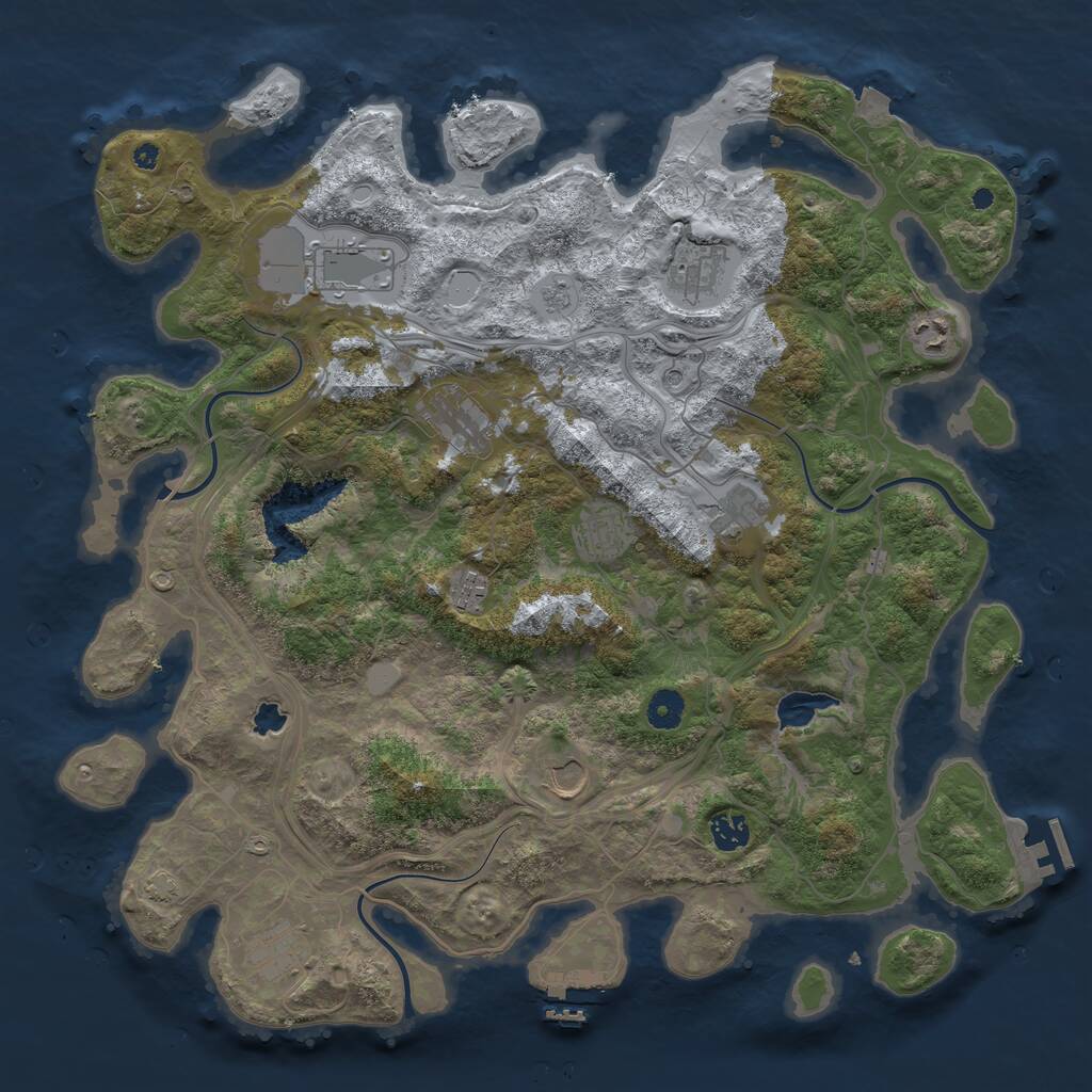 Rust Map: Procedural Map, Size: 4250, Seed: 1035, 16 Monuments