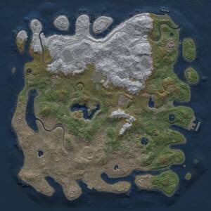 Thumbnail Rust Map: Procedural Map, Size: 4500, Seed: 909707791, 15 Monuments