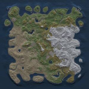 Thumbnail Rust Map: Procedural Map, Size: 4500, Seed: 1623151056, 15 Monuments