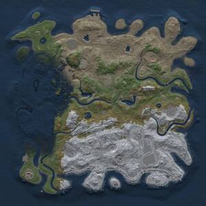 Thumbnail Rust Map: Procedural Map, Size: 4500, Seed: 243880167, 17 Monuments