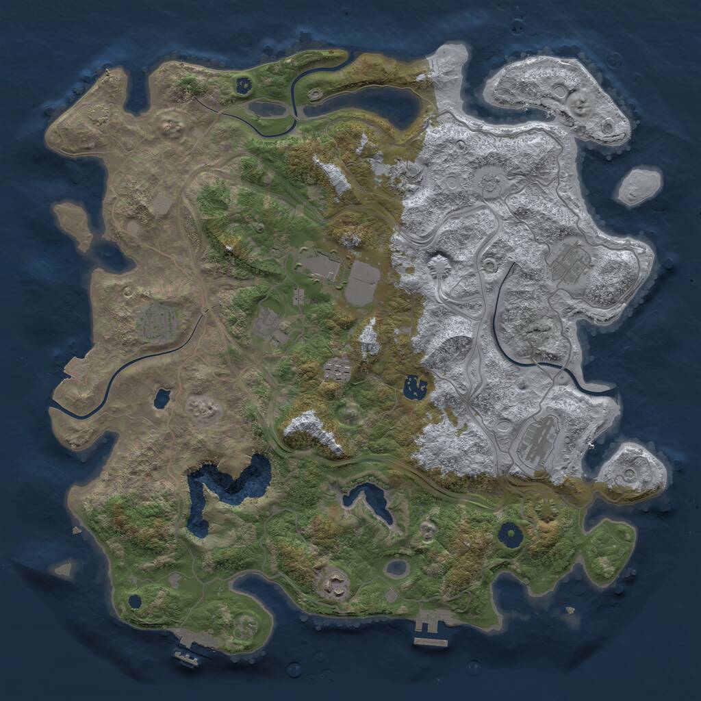 Rust Map: Procedural Map, Size: 4250, Seed: 12052024, 15 Monuments