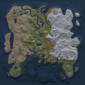 Thumbnail Rust Map: Procedural Map, Size: 4500, Seed: 138978355, 16 Monuments