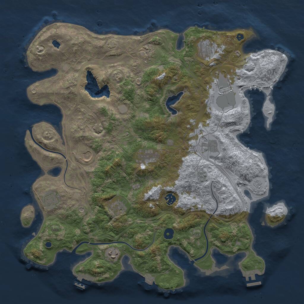 Rust Map: Procedural Map, Size: 4250, Seed: 1731846400, 17 Monuments