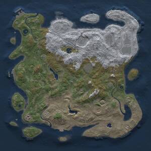 Thumbnail Rust Map: Procedural Map, Size: 4250, Seed: 1355581526, 15 Monuments