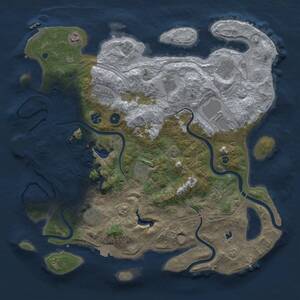 Thumbnail Rust Map: Procedural Map, Size: 4250, Seed: 1355581526, 16 Monuments