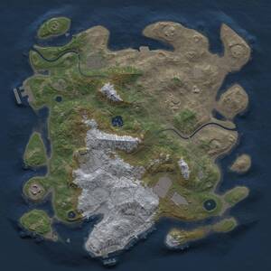 Thumbnail Rust Map: Procedural Map, Size: 3500, Seed: 1356913349, 13 Monuments