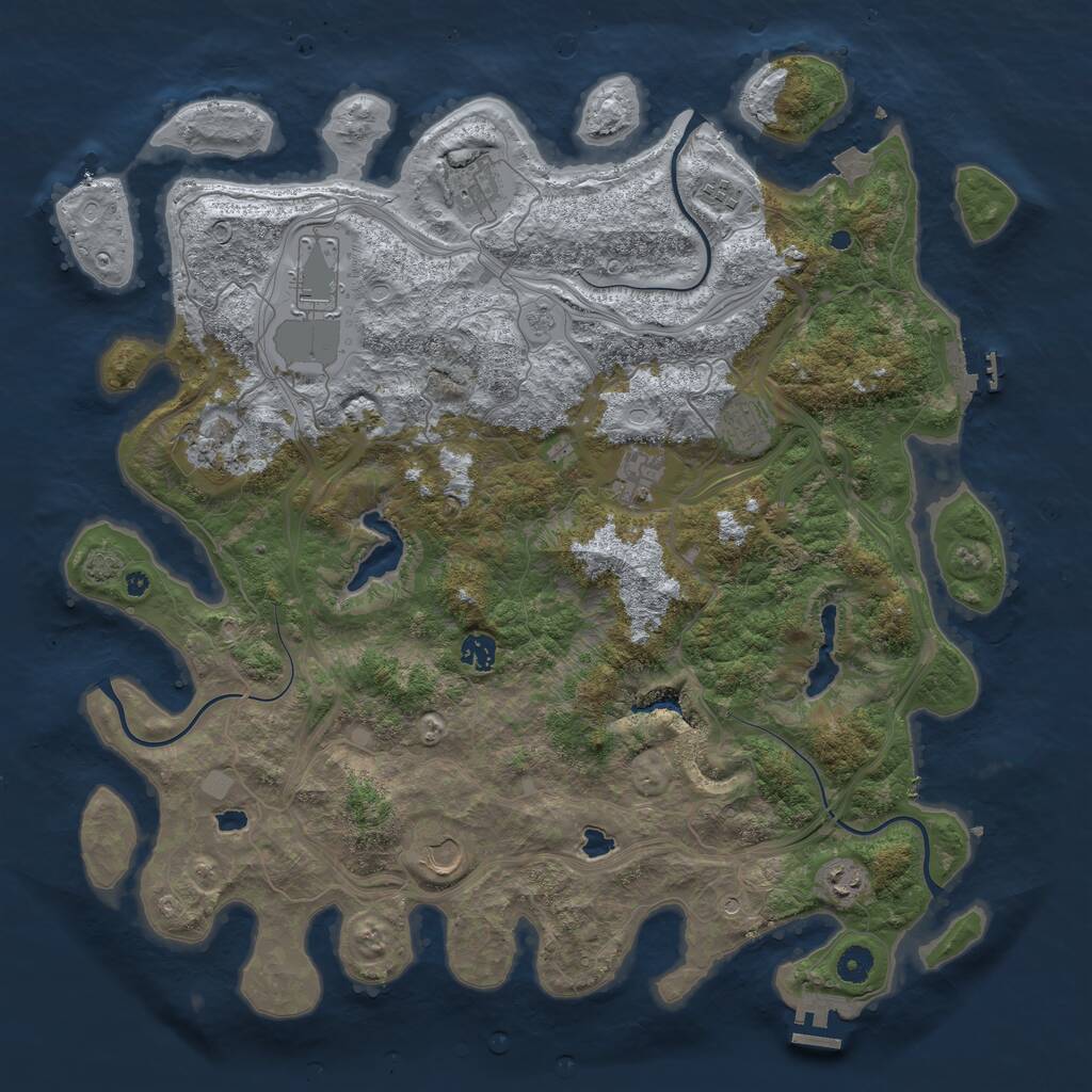 Rust Map: Procedural Map, Size: 4500, Seed: 153973573, 15 Monuments