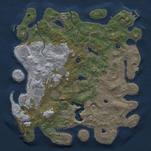 Thumbnail Rust Map: Procedural Map, Size: 4500, Seed: 583218684, 16 Monuments