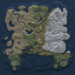 Thumbnail Rust Map: Procedural Map, Size: 4250, Seed: 326302620, 16 Monuments