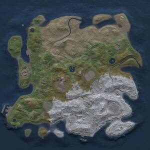 Thumbnail Rust Map: Procedural Map, Size: 3700, Seed: 242706101, 14 Monuments