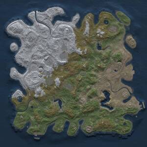 Thumbnail Rust Map: Procedural Map, Size: 4500, Seed: 202354631, 15 Monuments