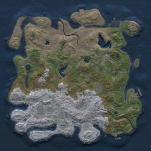 Thumbnail Rust Map: Procedural Map, Size: 4000, Seed: 12355, 14 Monuments