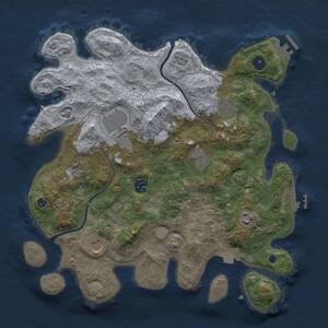 Thumbnail Rust Map: Procedural Map, Size: 3650, Seed: 11182956, 14 Monuments