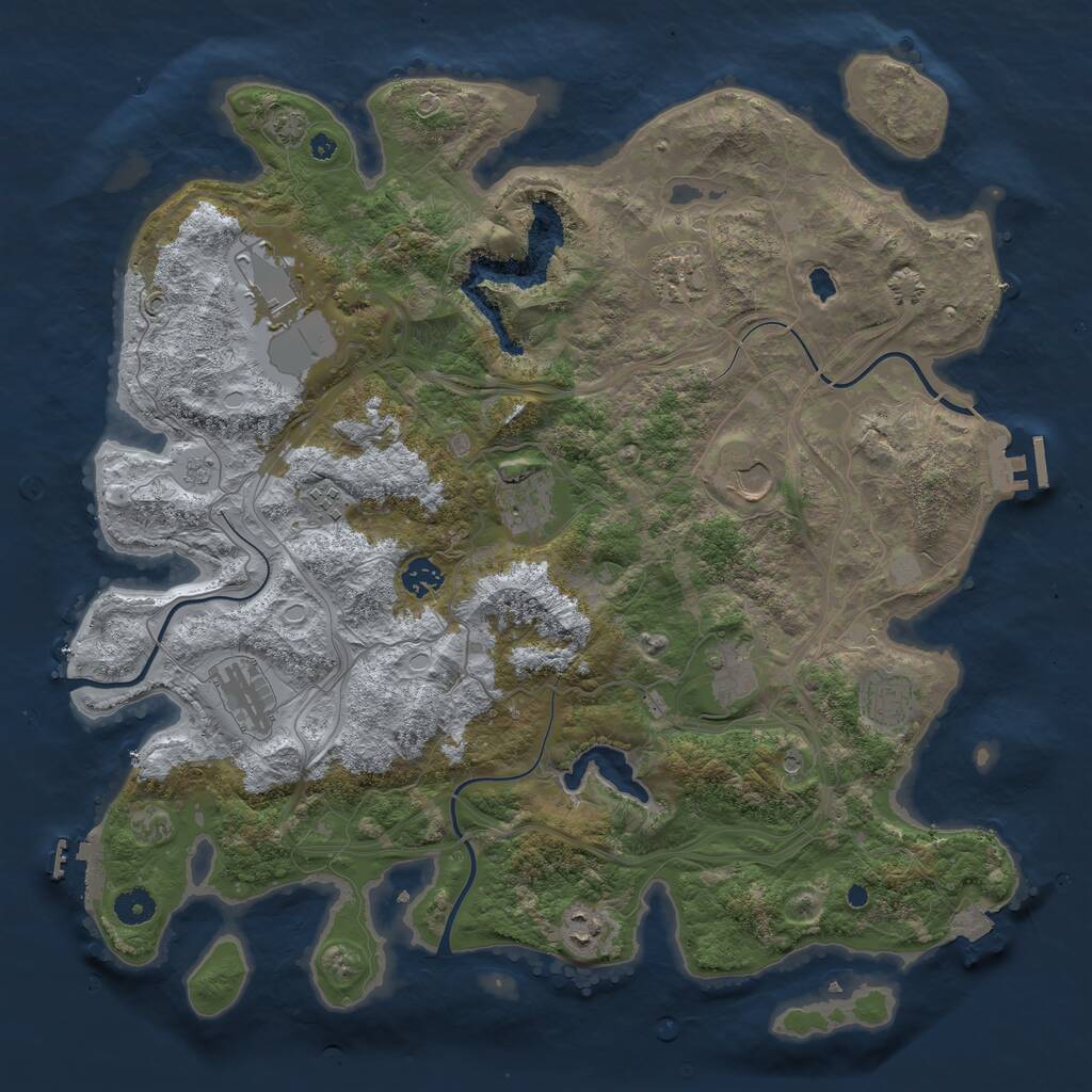 Rust Map: Procedural Map, Size: 4250, Seed: 1602771797, 16 Monuments