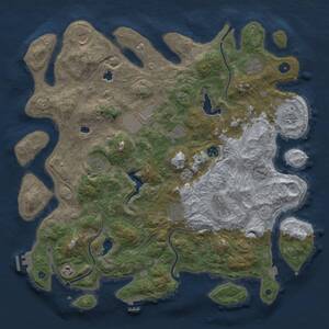 Thumbnail Rust Map: Procedural Map, Size: 4500, Seed: 38477622, 17 Monuments