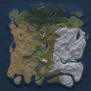 Thumbnail Rust Map: Procedural Map, Size: 4000, Seed: 481982, 19 Monuments