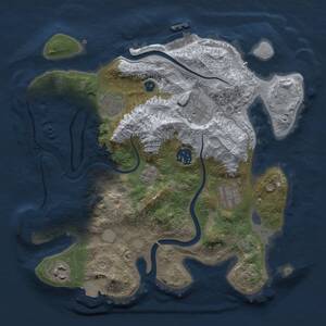 Thumbnail Rust Map: Procedural Map, Size: 3000, Seed: 1836197951, 12 Monuments