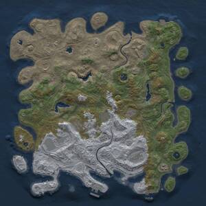 Thumbnail Rust Map: Procedural Map, Size: 4500, Seed: 13549678, 16 Monuments