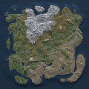 Thumbnail Rust Map: Procedural Map, Size: 4250, Seed: 1334014062, 17 Monuments