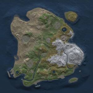 Thumbnail Rust Map: Procedural Map, Size: 3000, Seed: 992759613, 11 Monuments