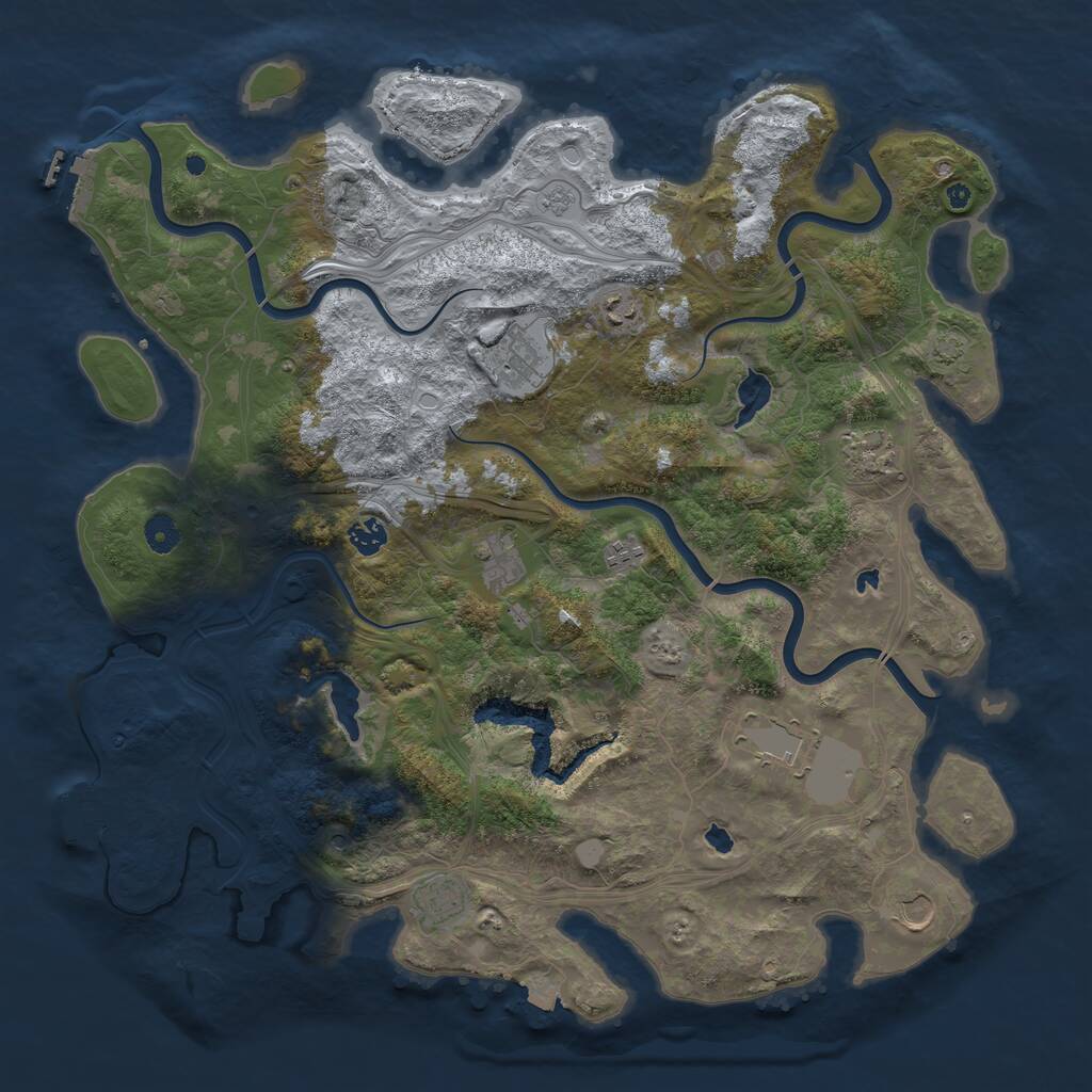 Rust Map: Procedural Map, Size: 4500, Seed: 82656982, 15 Monuments