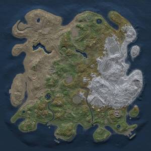 Thumbnail Rust Map: Procedural Map, Size: 4250, Seed: 1826887921, 16 Monuments