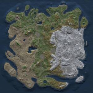 Thumbnail Rust Map: Procedural Map, Size: 4250, Seed: 532430, 16 Monuments