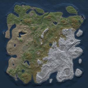 Thumbnail Rust Map: Procedural Map, Size: 4500, Seed: 521479146, 15 Monuments