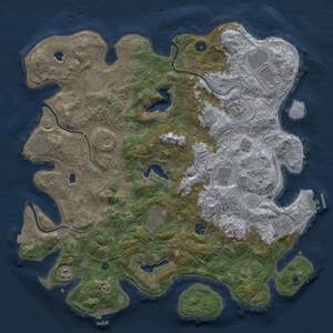 Thumbnail Rust Map: Procedural Map, Size: 4500, Seed: 1144422802, 17 Monuments