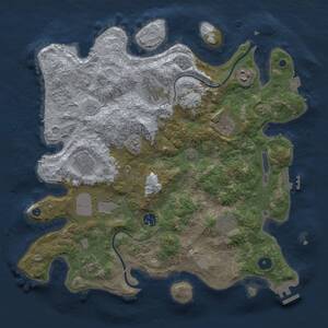 Thumbnail Rust Map: Procedural Map, Size: 3750, Seed: 1884428921, 15 Monuments