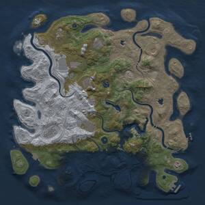 Thumbnail Rust Map: Procedural Map, Size: 4500, Seed: 149559395, 16 Monuments