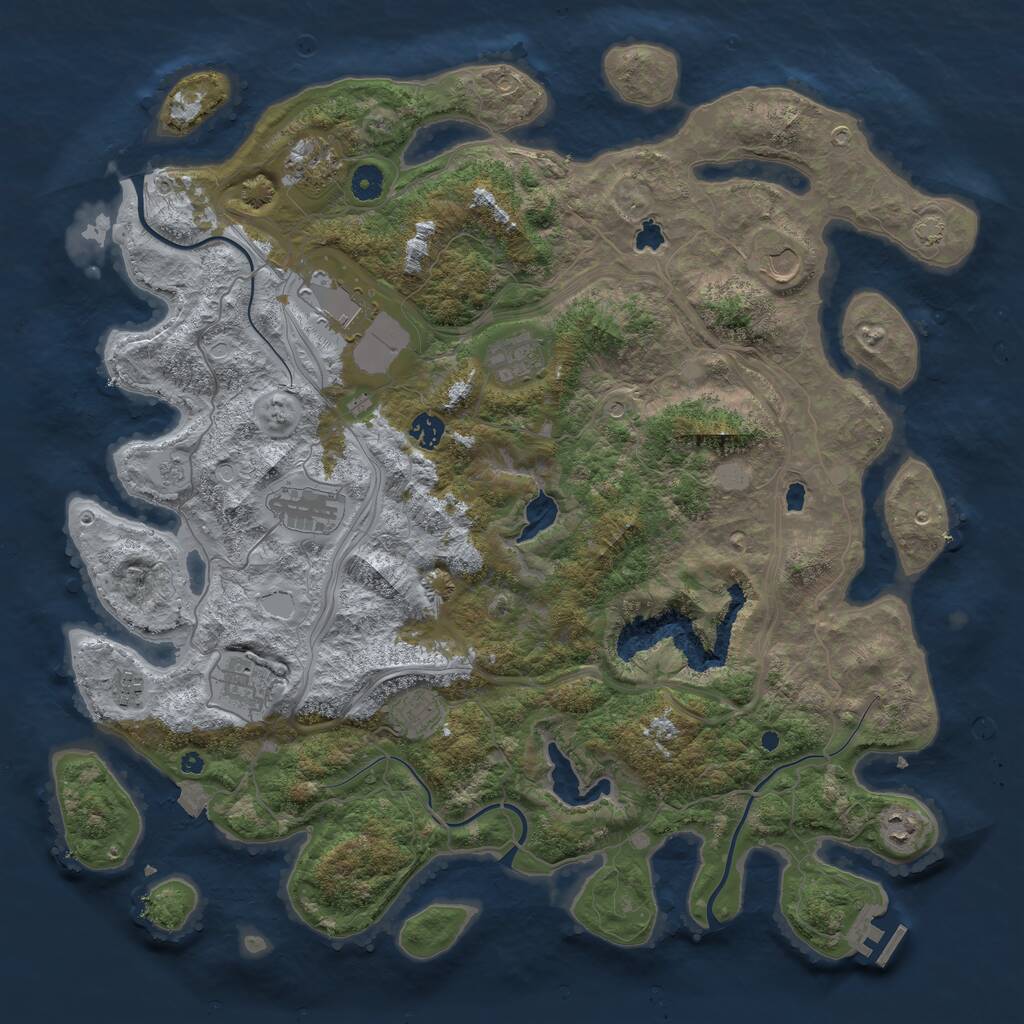 Rust Map: Procedural Map, Size: 4500, Seed: 149559395, 15 Monuments