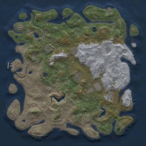 Thumbnail Rust Map: Procedural Map, Size: 4750, Seed: 654374201, 16 Monuments