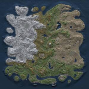 Thumbnail Rust Map: Procedural Map, Size: 4725, Seed: 42022105, 17 Monuments