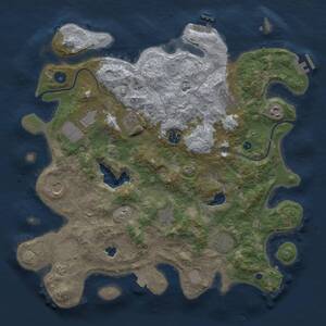 Thumbnail Rust Map: Procedural Map, Size: 4000, Seed: 122737822, 15 Monuments