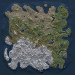 Thumbnail Rust Map: Procedural Map, Size: 4500, Seed: 348965005, 17 Monuments