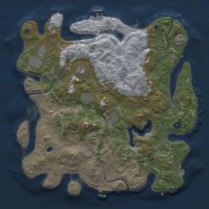 Thumbnail Rust Map: Procedural Map, Size: 4200, Seed: 1867644325, 14 Monuments