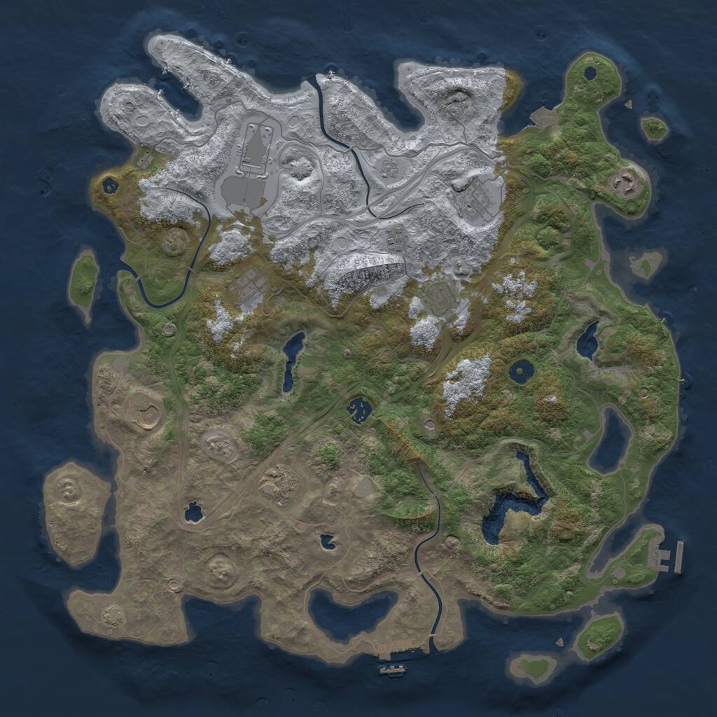 Rust Map: Procedural Map, Size: 4500, Seed: 158421112, 15 Monuments