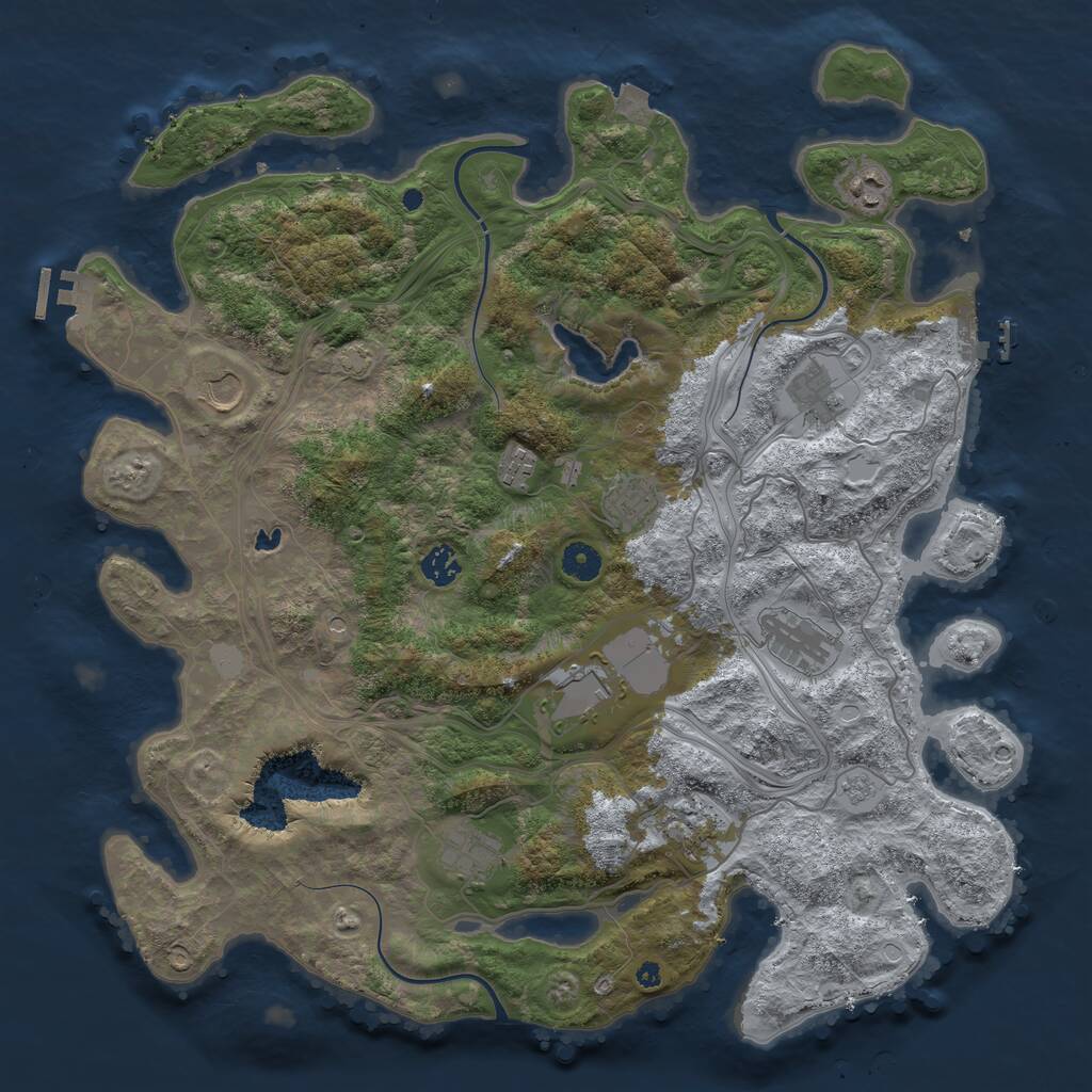 Rust Map: Procedural Map, Size: 4250, Seed: 1897720256, 16 Monuments