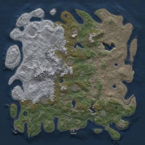 Thumbnail Rust Map: Procedural Map, Size: 5000, Seed: 234768, 16 Monuments