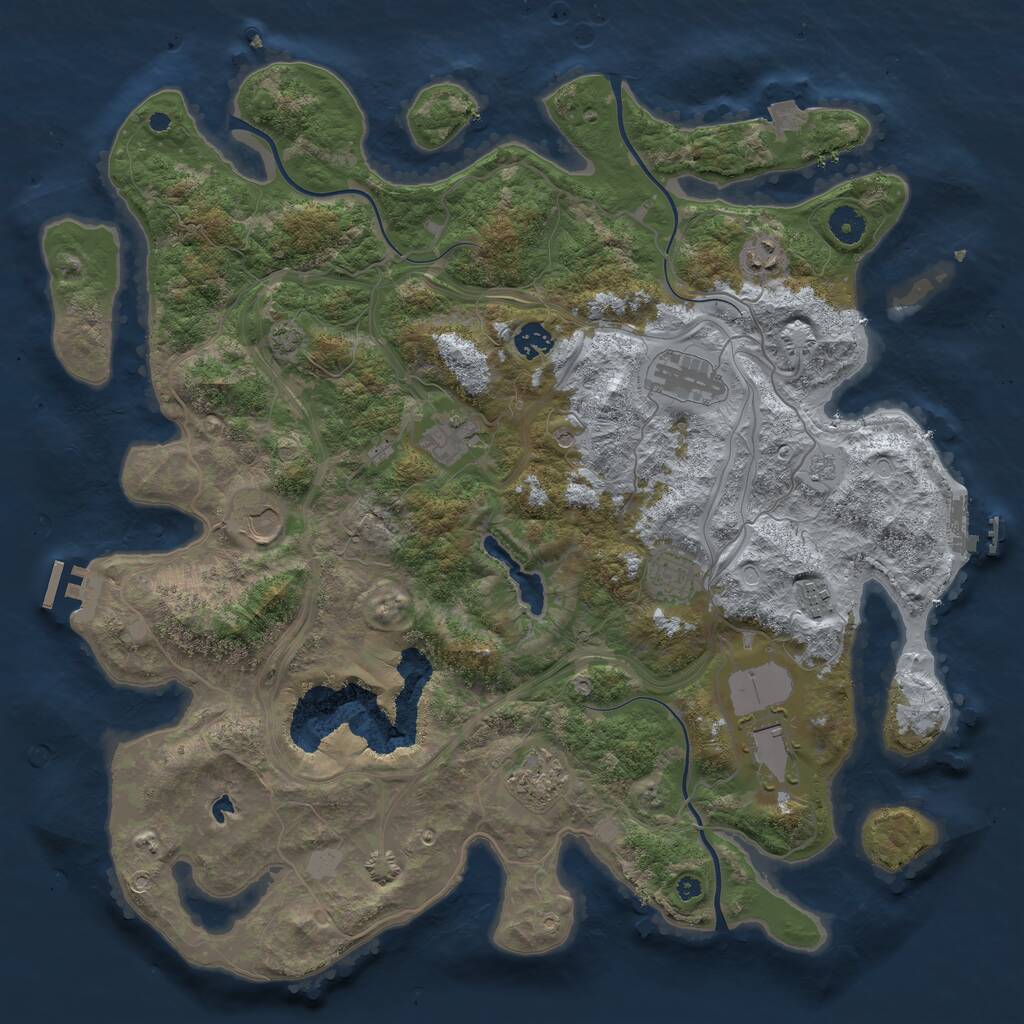 Rust Map: Procedural Map, Size: 4250, Seed: 361486151, 15 Monuments