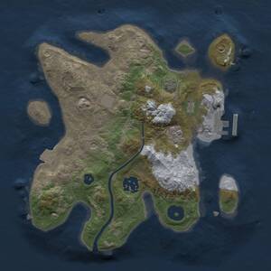 Thumbnail Rust Map: Procedural Map, Size: 2500, Seed: 919662254, 6 Monuments