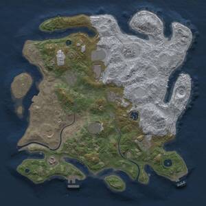 Thumbnail Rust Map: Procedural Map, Size: 3750, Seed: 765699314, 16 Monuments