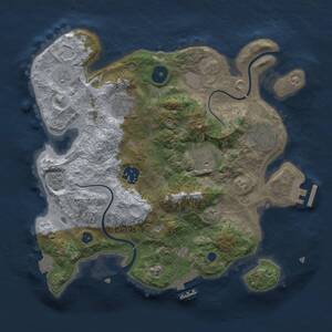 Thumbnail Rust Map: Procedural Map, Size: 3000, Seed: 372657705, 11 Monuments