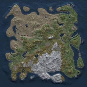 Thumbnail Rust Map: Procedural Map, Size: 4500, Seed: 874232351, 16 Monuments