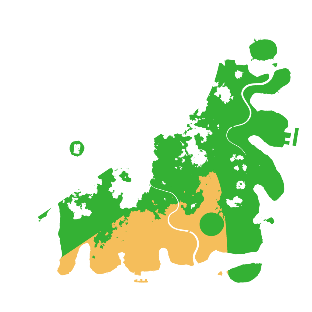 Biome Rust Map: Procedural Map, Size: 3500, Seed: 268718992