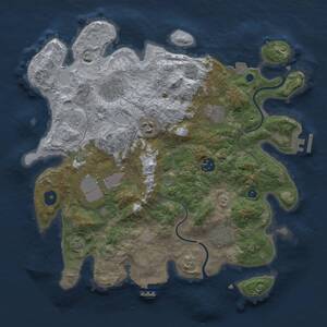Thumbnail Rust Map: Procedural Map, Size: 3500, Seed: 268718992, 13 Monuments