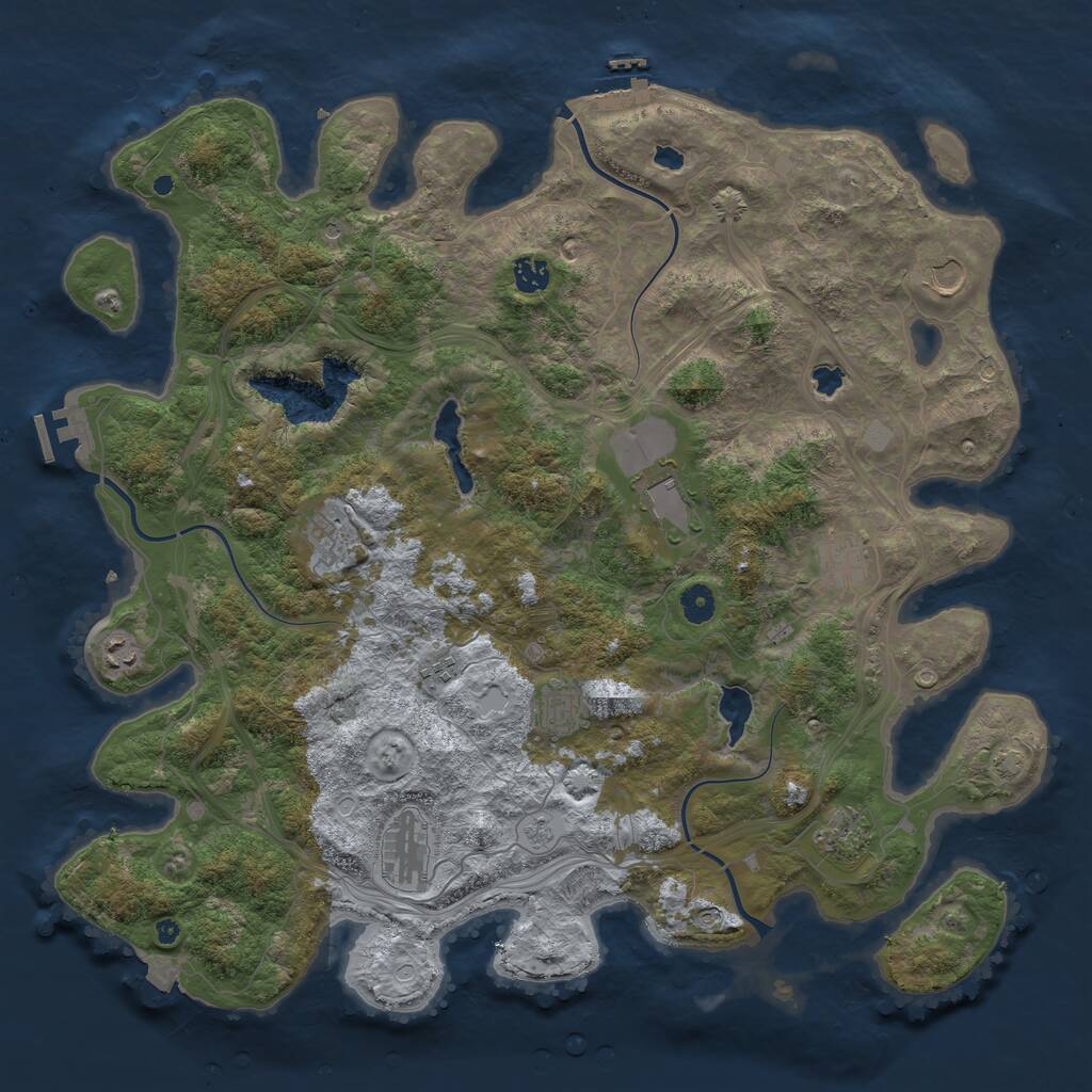 Rust Map: Procedural Map, Size: 4500, Seed: 1605393074, 16 Monuments