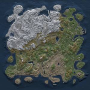 Thumbnail Rust Map: Procedural Map, Size: 4250, Seed: 20241206, 14 Monuments